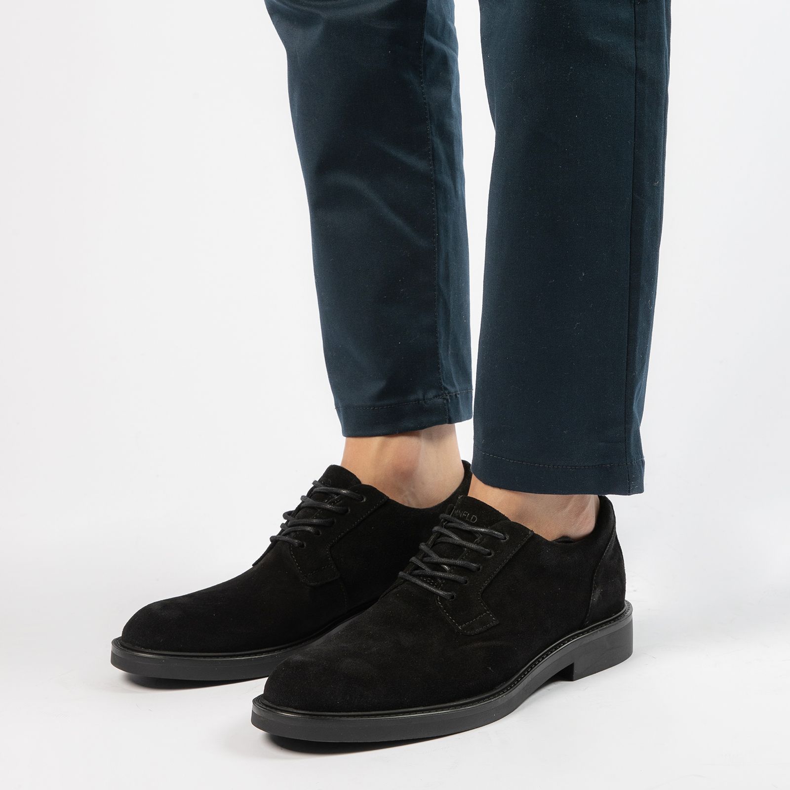 Zwarte suède veterschoenen - Heren | MANFIELD