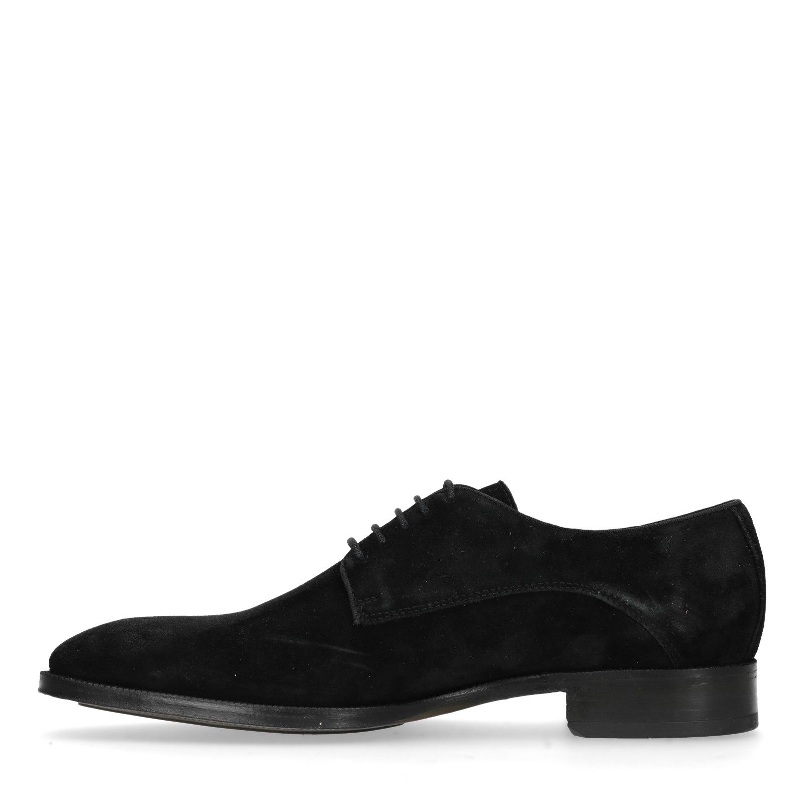 Zwarte suède veterschoenen - Heren | MANFIELD