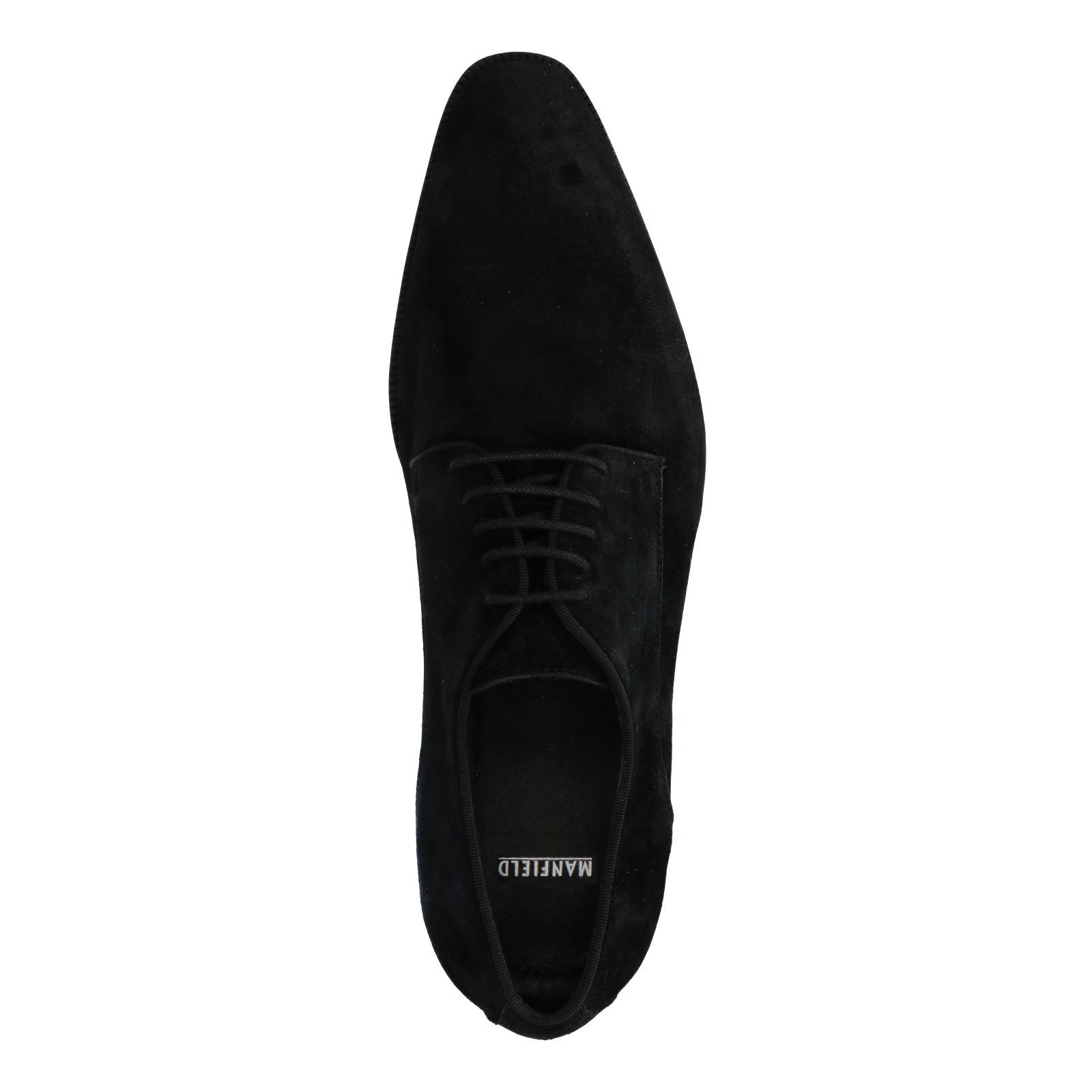 Zwarte suède veterschoenen - Heren | MANFIELD