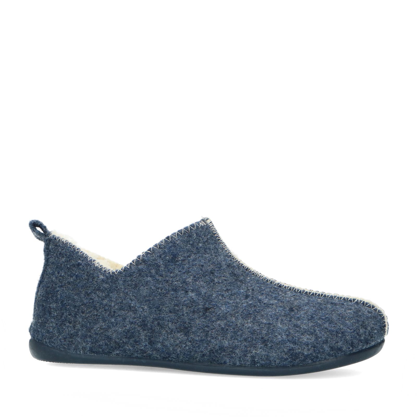 Blauwe pantoffels met wol - Accessoires | MANFIELD