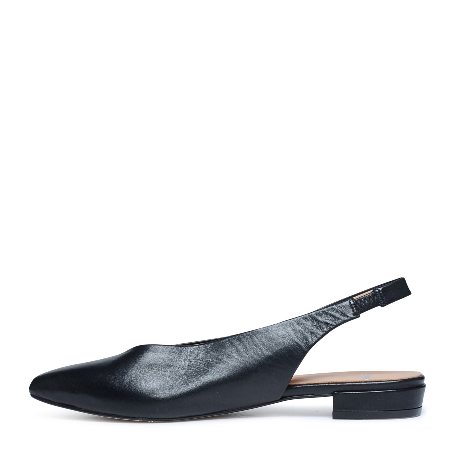 Zwarte loafers met open achterkant - Dames | MANFIELD