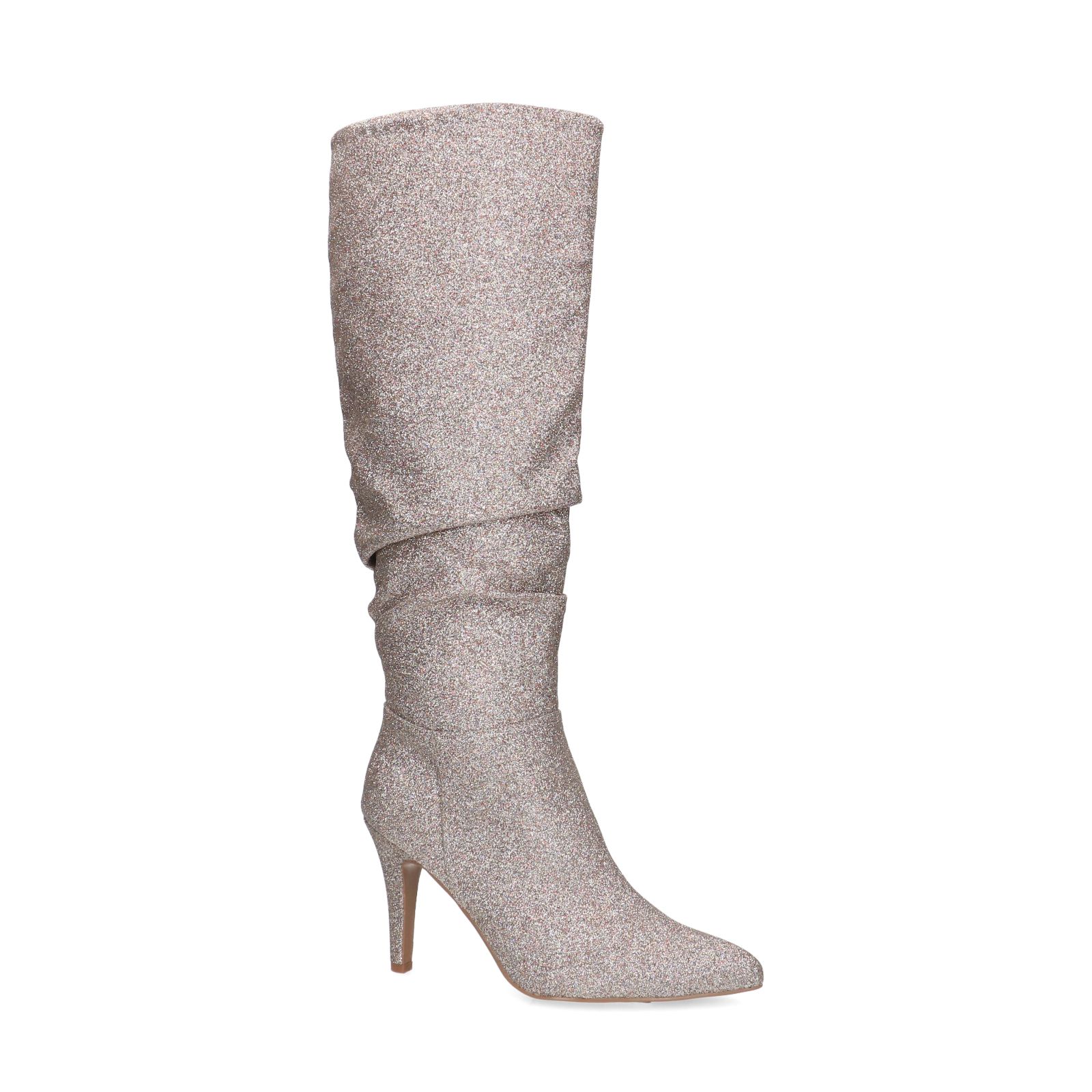 Glitter laarzen met hak - Dames | MANFIELD
