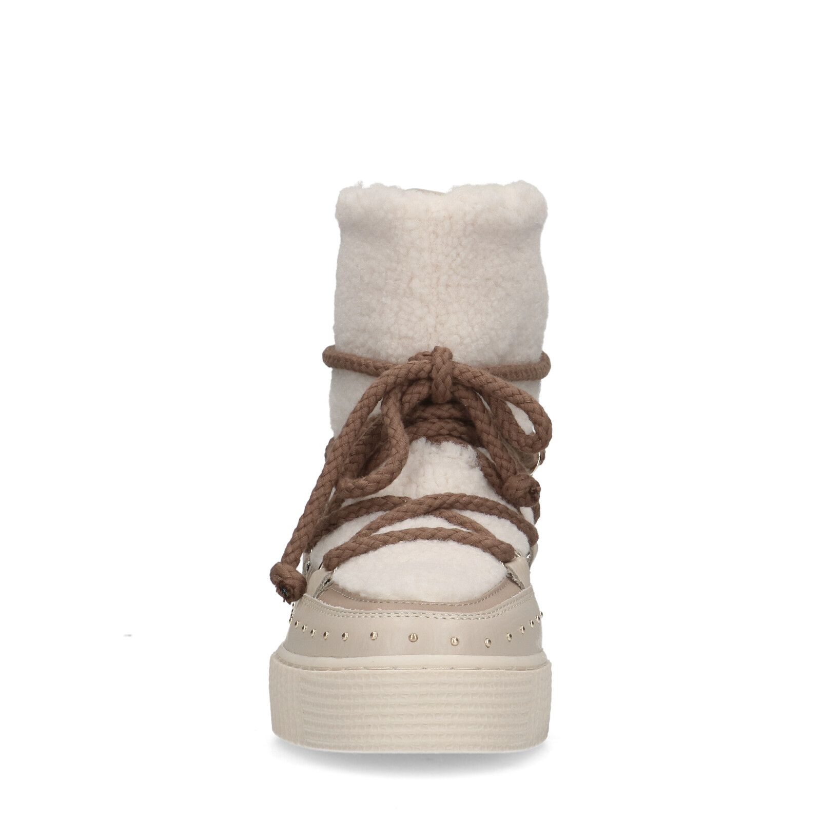 Offwhite leren snowboots - Dames | MANFIELD
