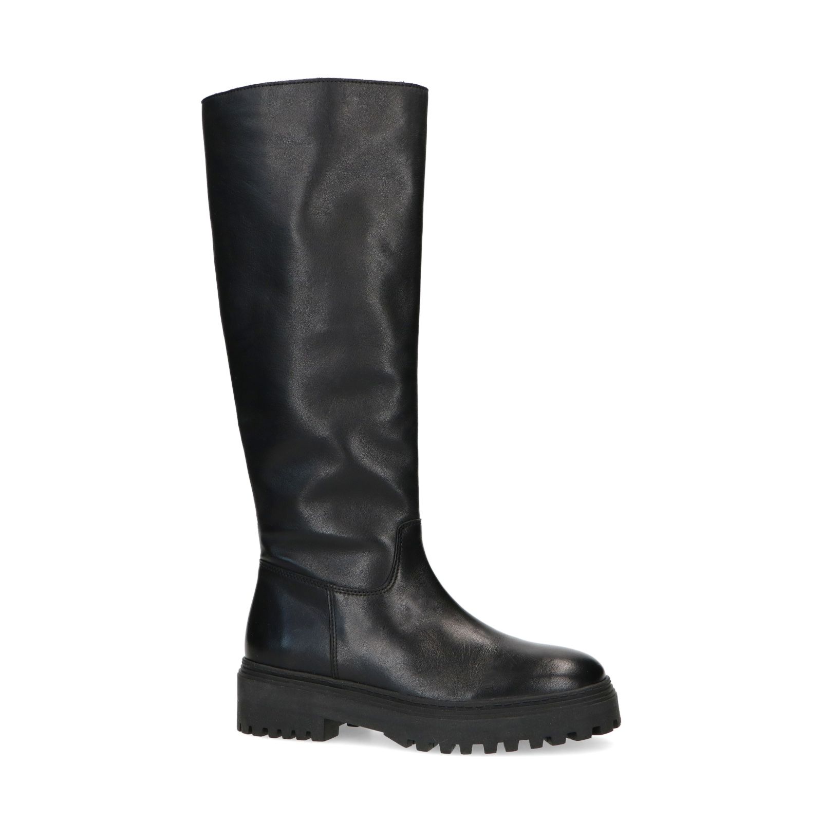 Manfield Dames Hoge zwarte laarzen - Schoenen.nl