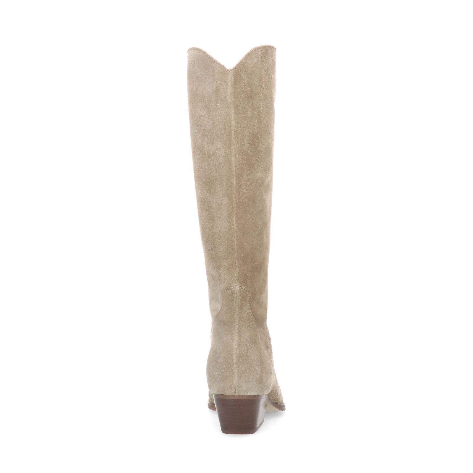 Beige suède cowboylaarzen - Dames | MANFIELD