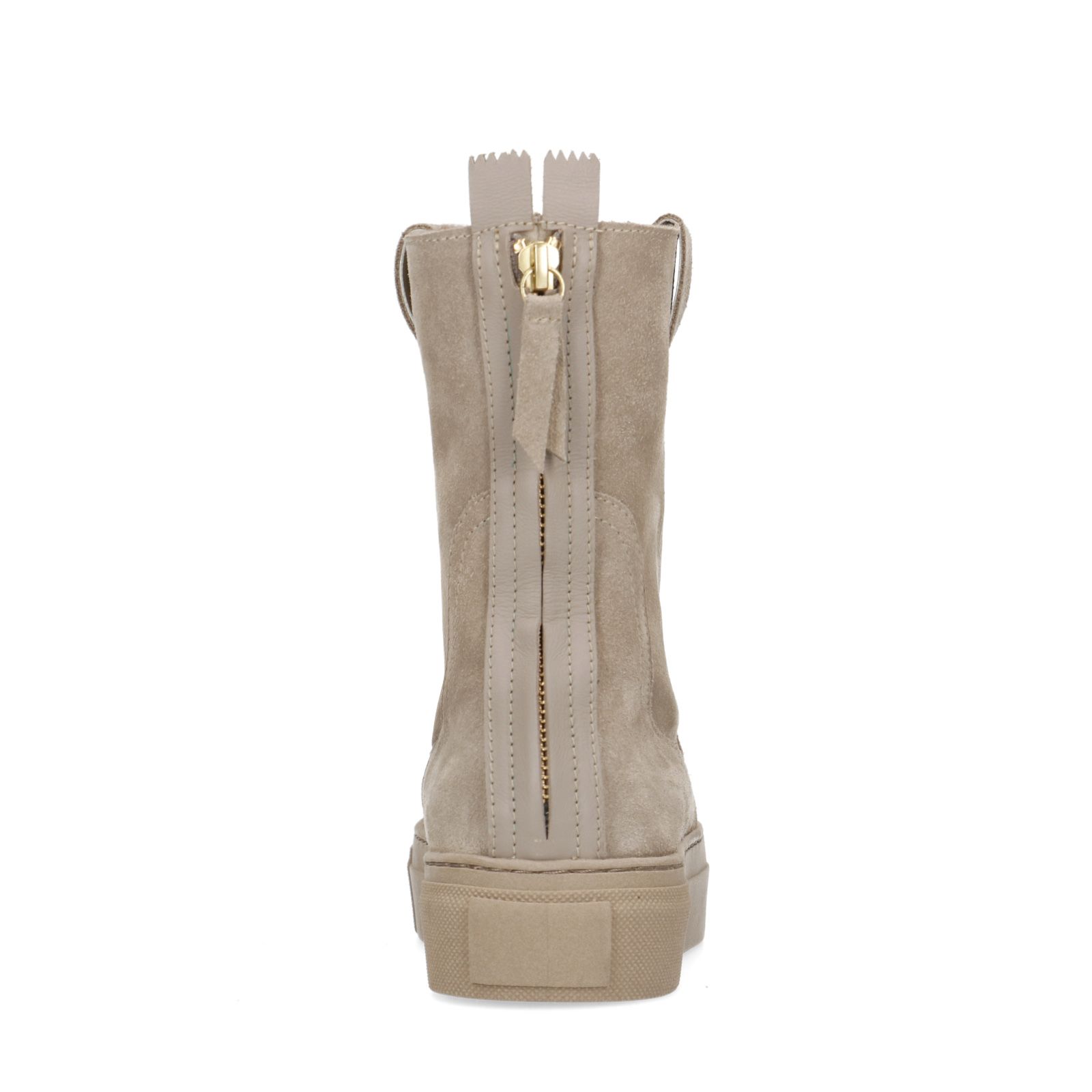Taupe suède enkellaarsjes - Dames | MANFIELD
