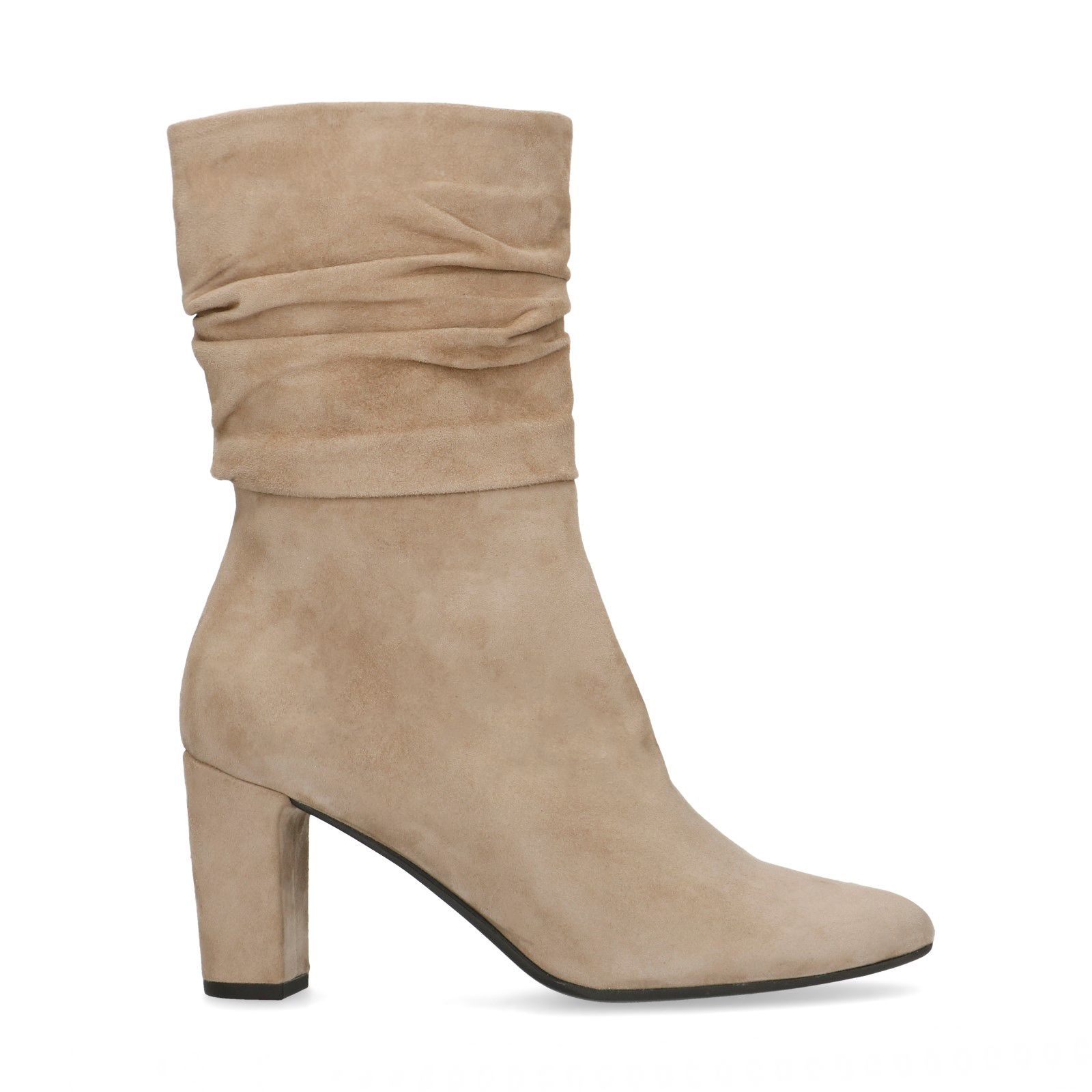 Taupe suède afzaklaarzen - Dames | MANFIELD