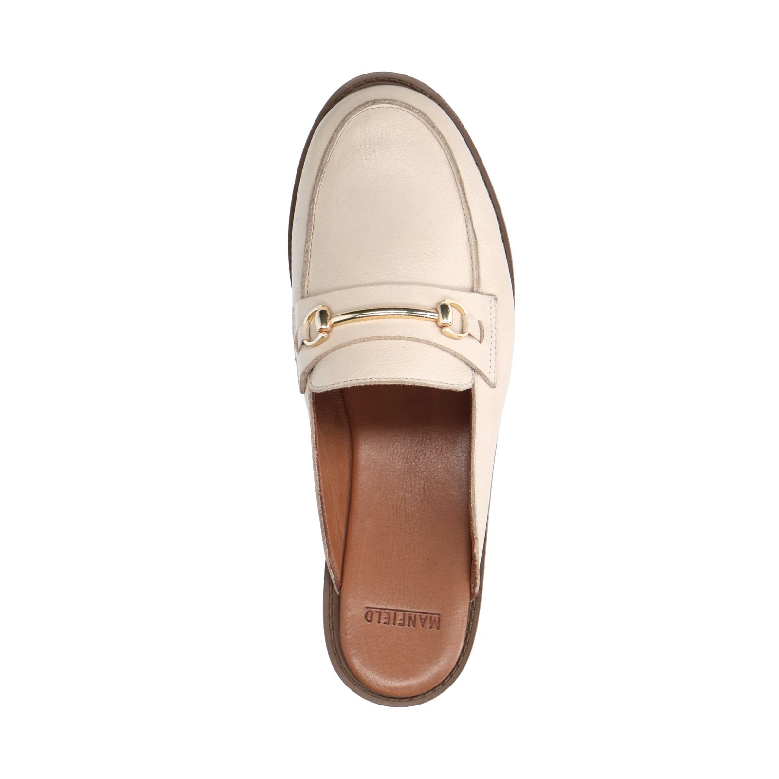 Off-white leren muiltjes - Dames | MANFIELD