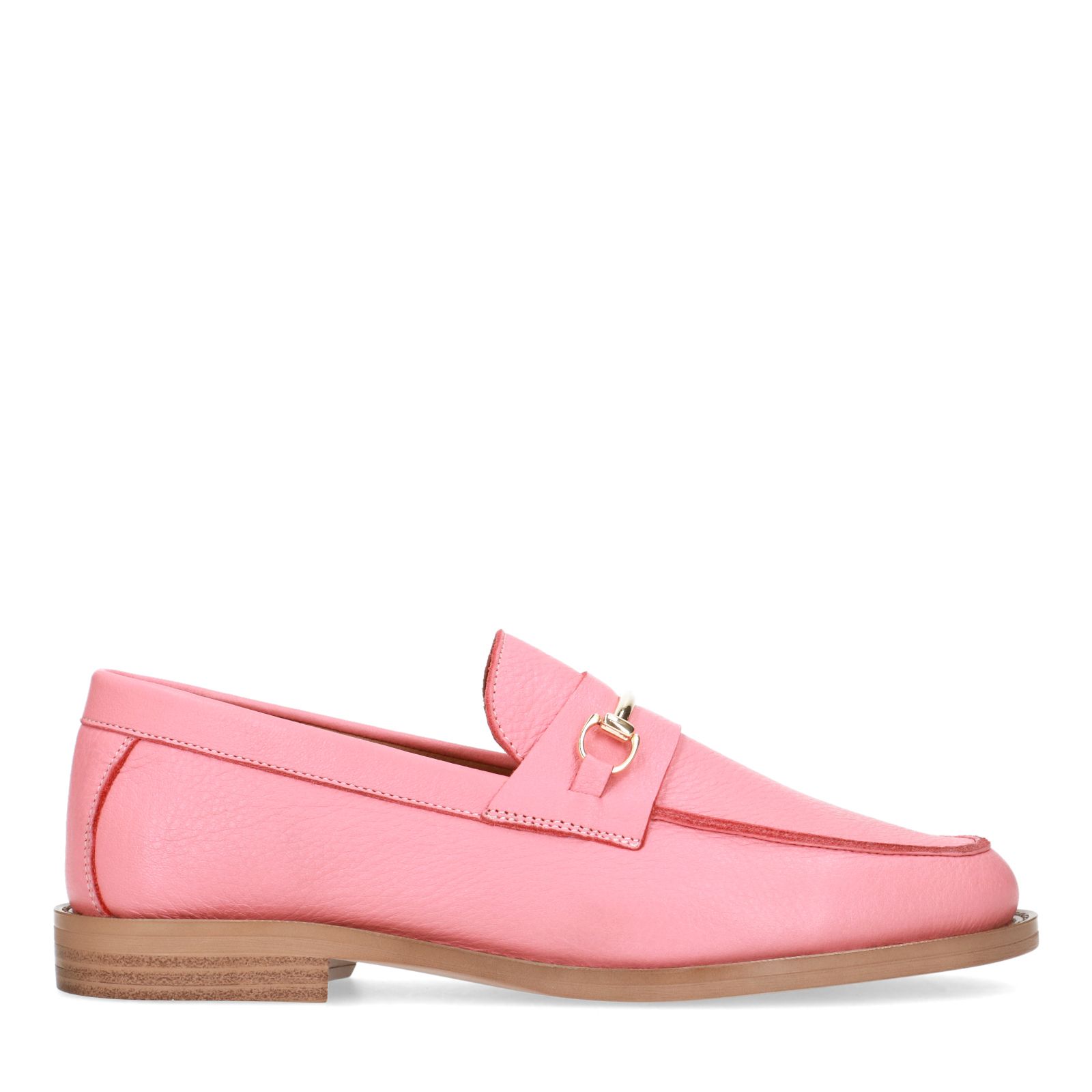 Roze leren loafers - Dames | MANFIELD