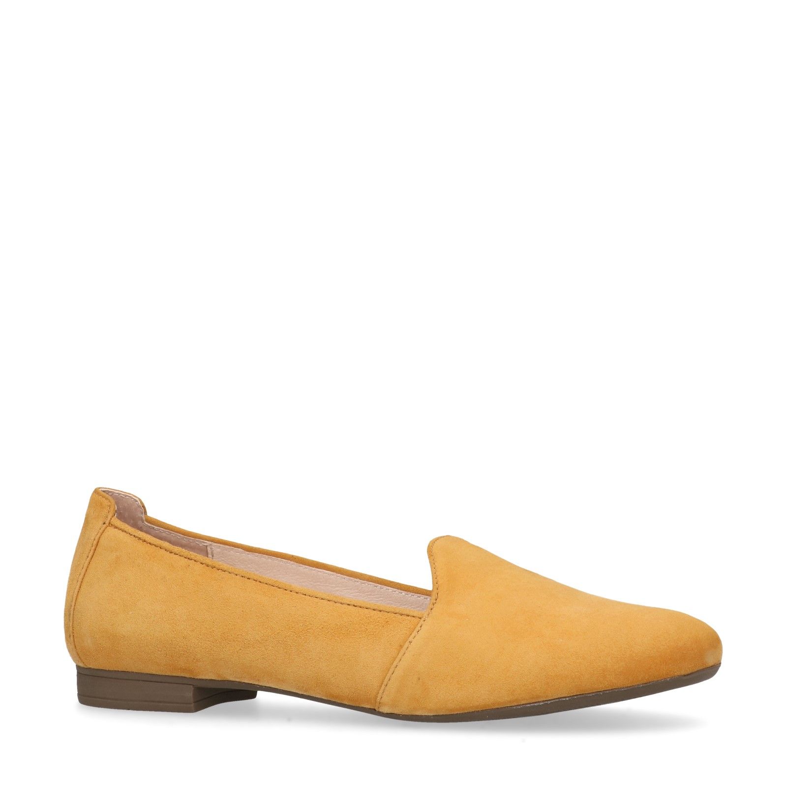 Okergele suède loafers - Dames | MANFIELD