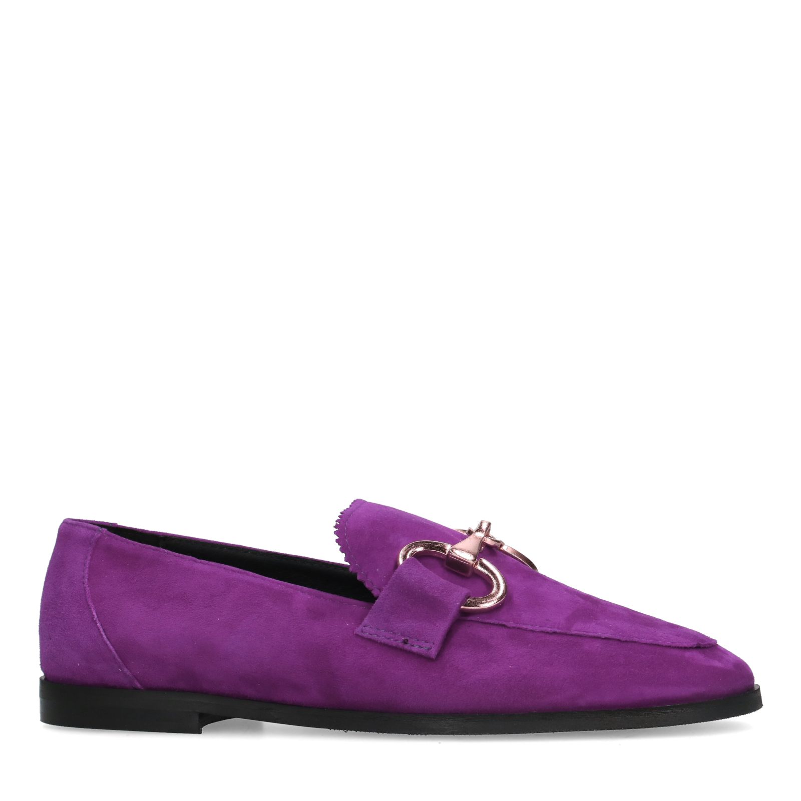 Paarse suède loafers - Dames | MANFIELD