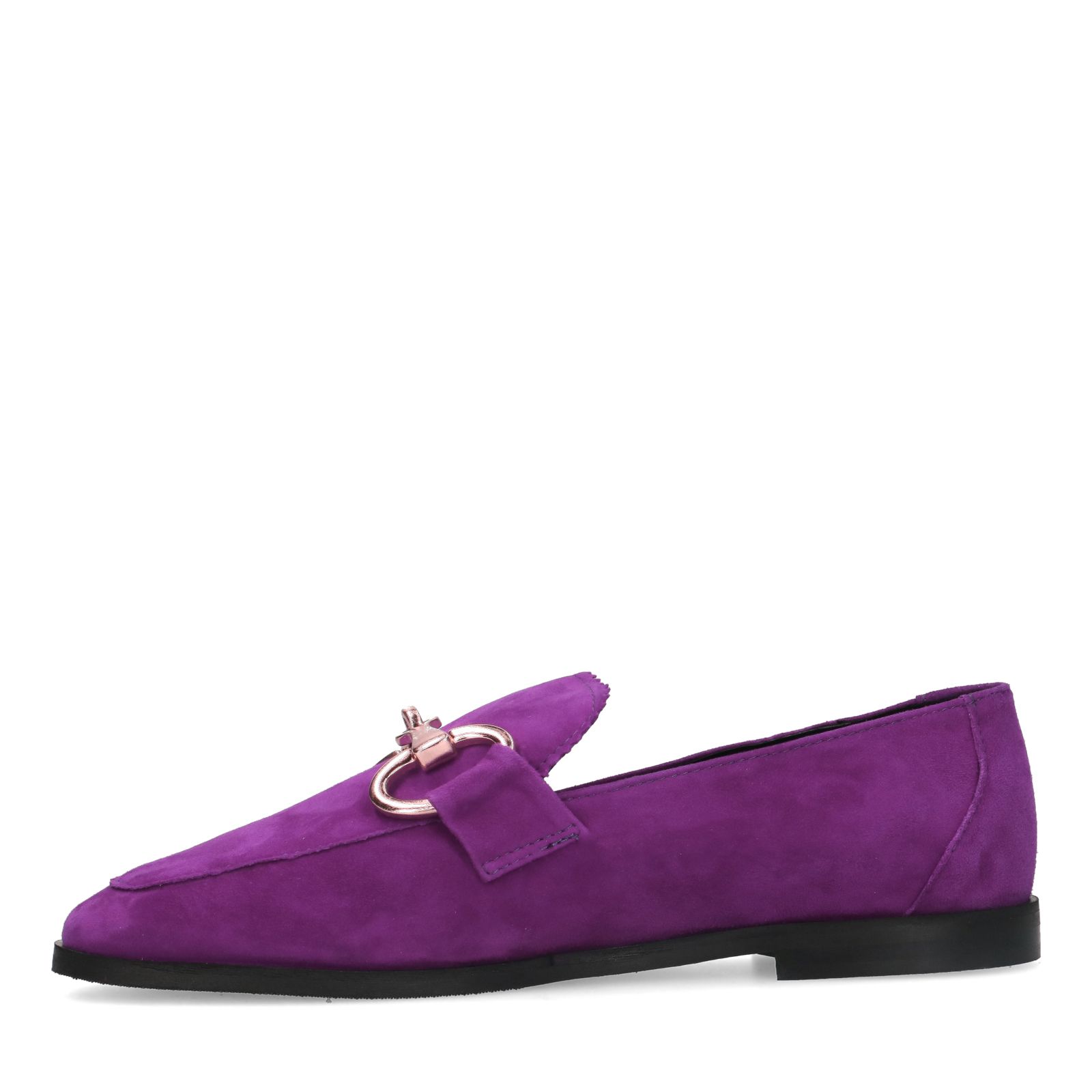 Paarse suède loafers - Dames | MANFIELD
