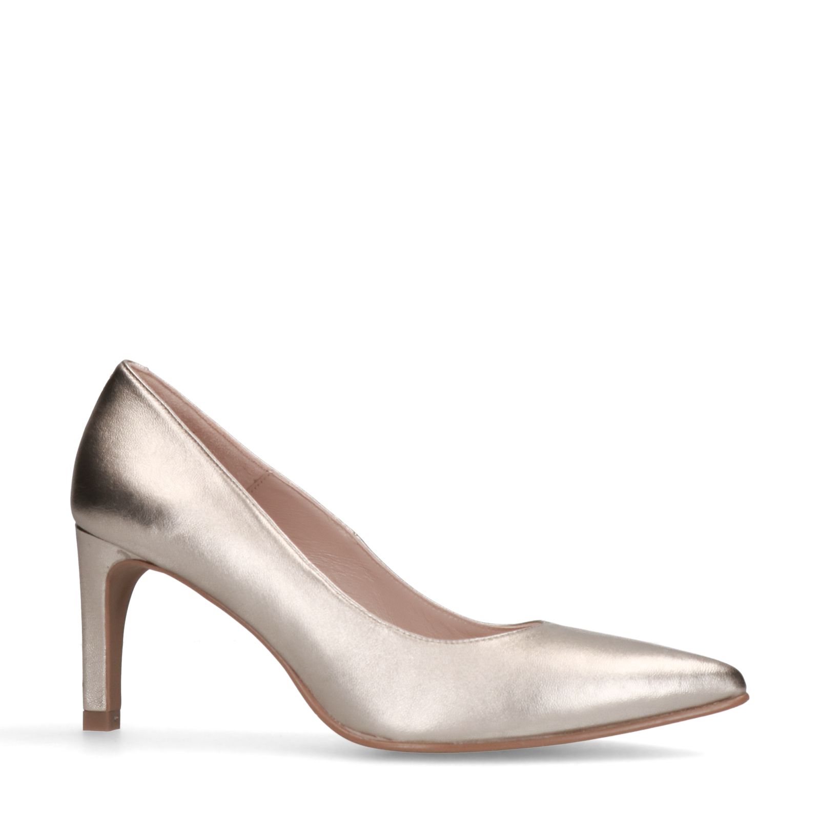 Gouden leren pumps - Dames | MANFIELD