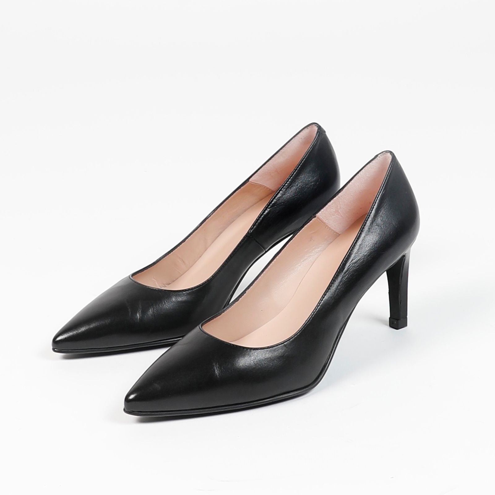 Zwarte leren pumps - Dames | MANFIELD