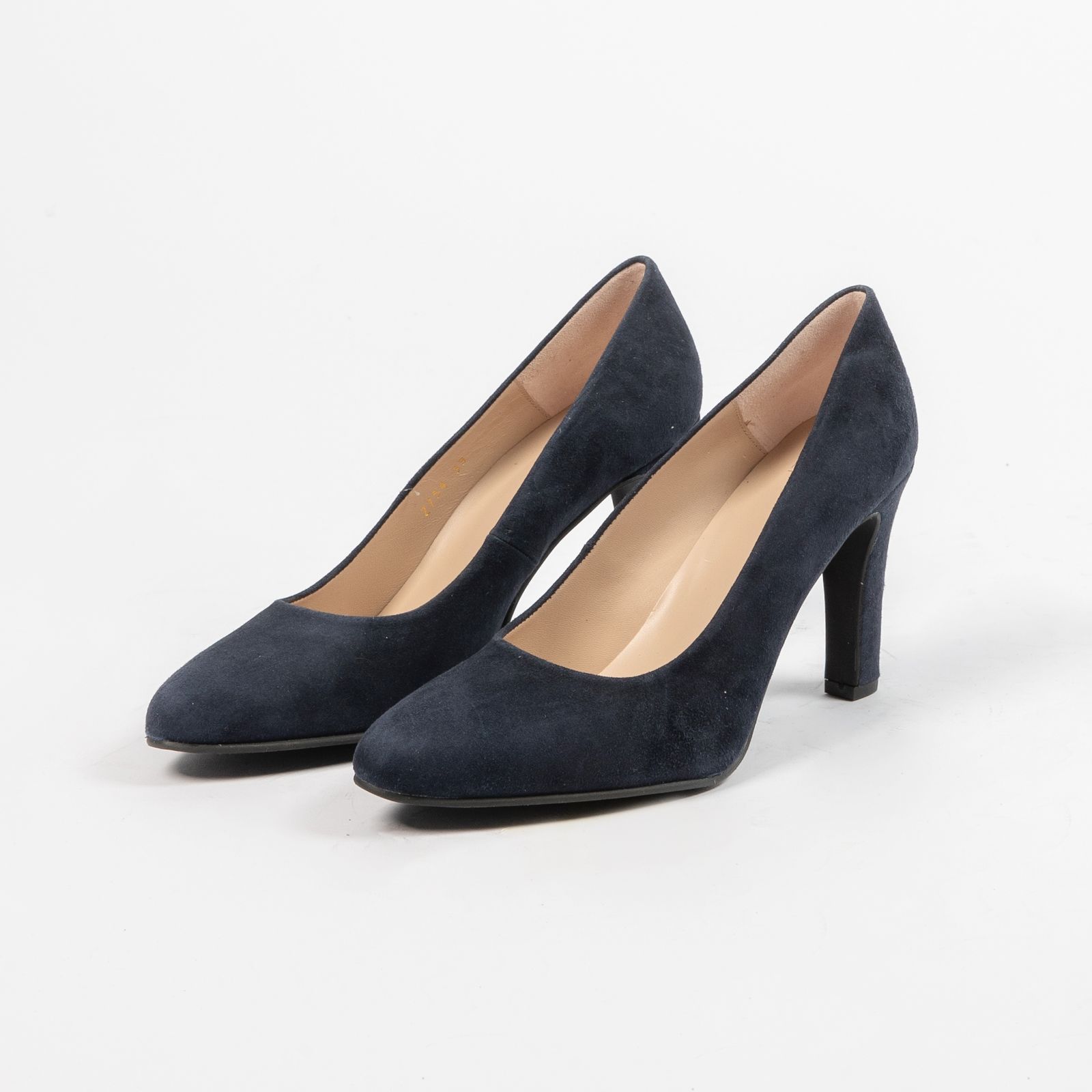 Donkerblauwe suède pumps - Dames | MANFIELD