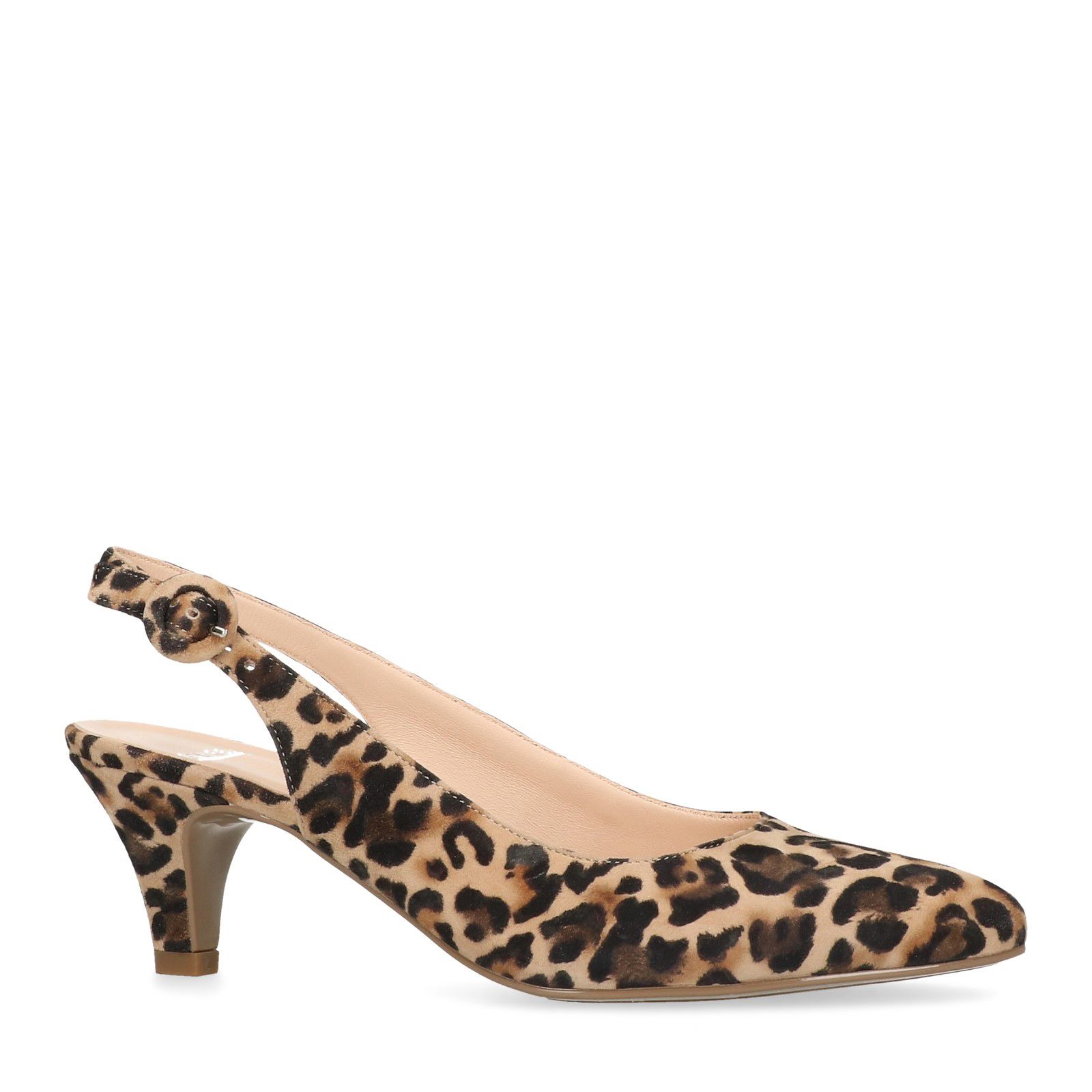 Panterprint pumps met kitten heel - Dames | MANFIELD