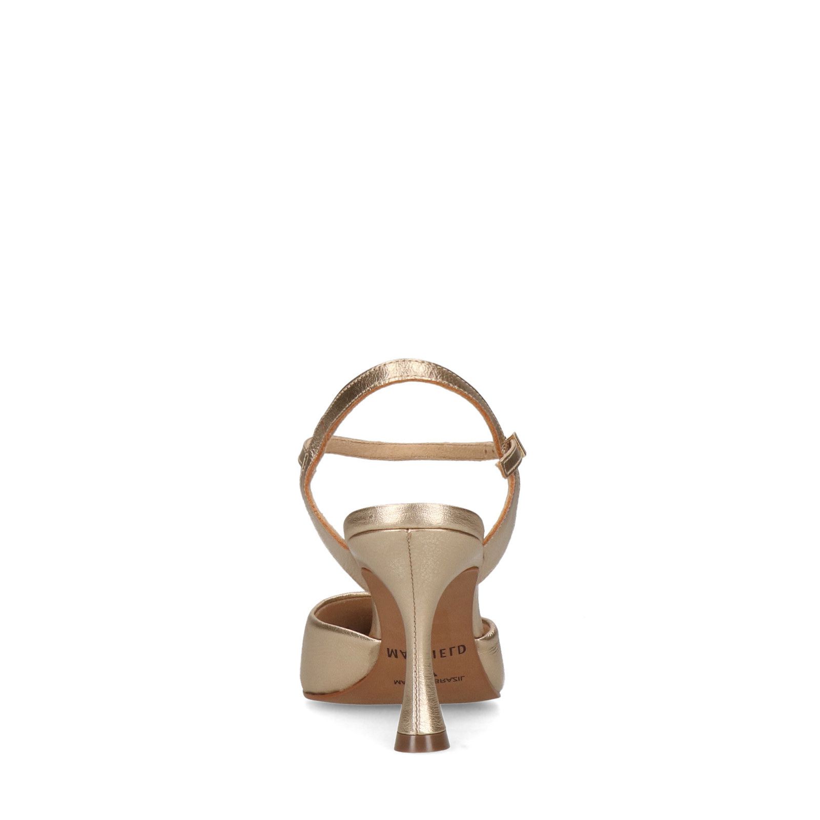 Goudkleurige leren slingback hakken - Dames | MANFIELD