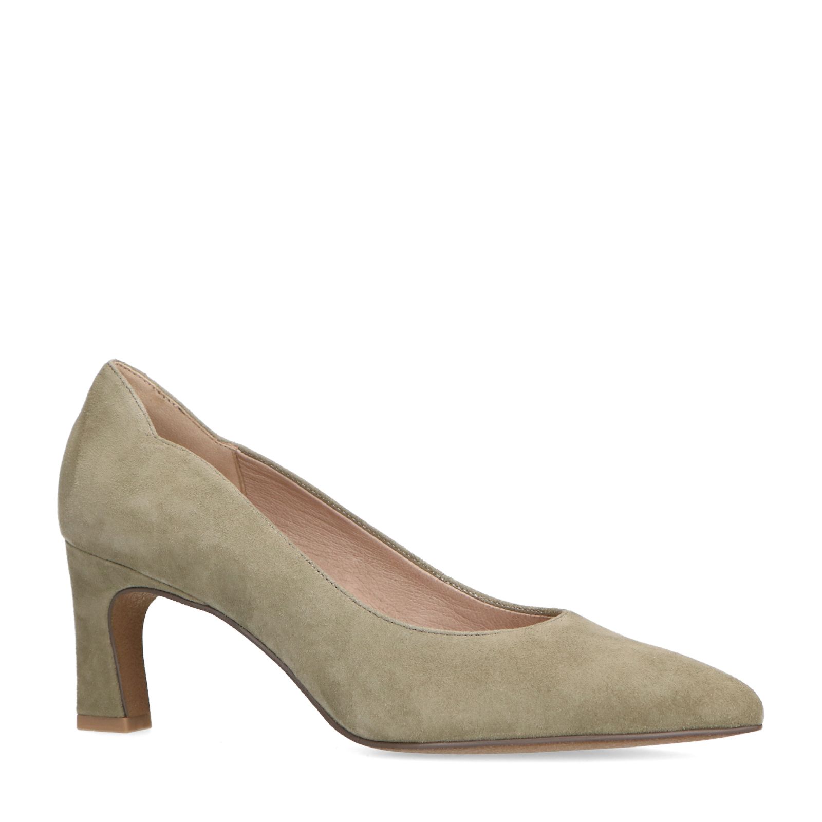 Groene suède pumps - Dames | MANFIELD