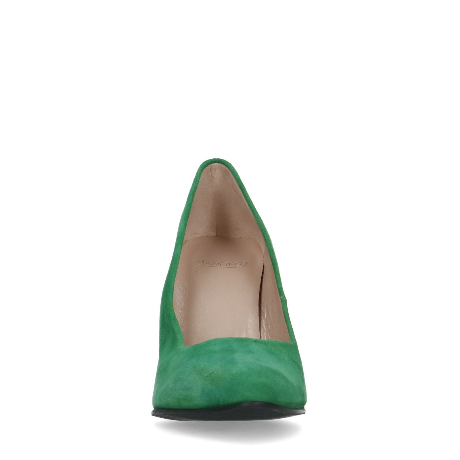 Groene suède pumps - Dames | MANFIELD