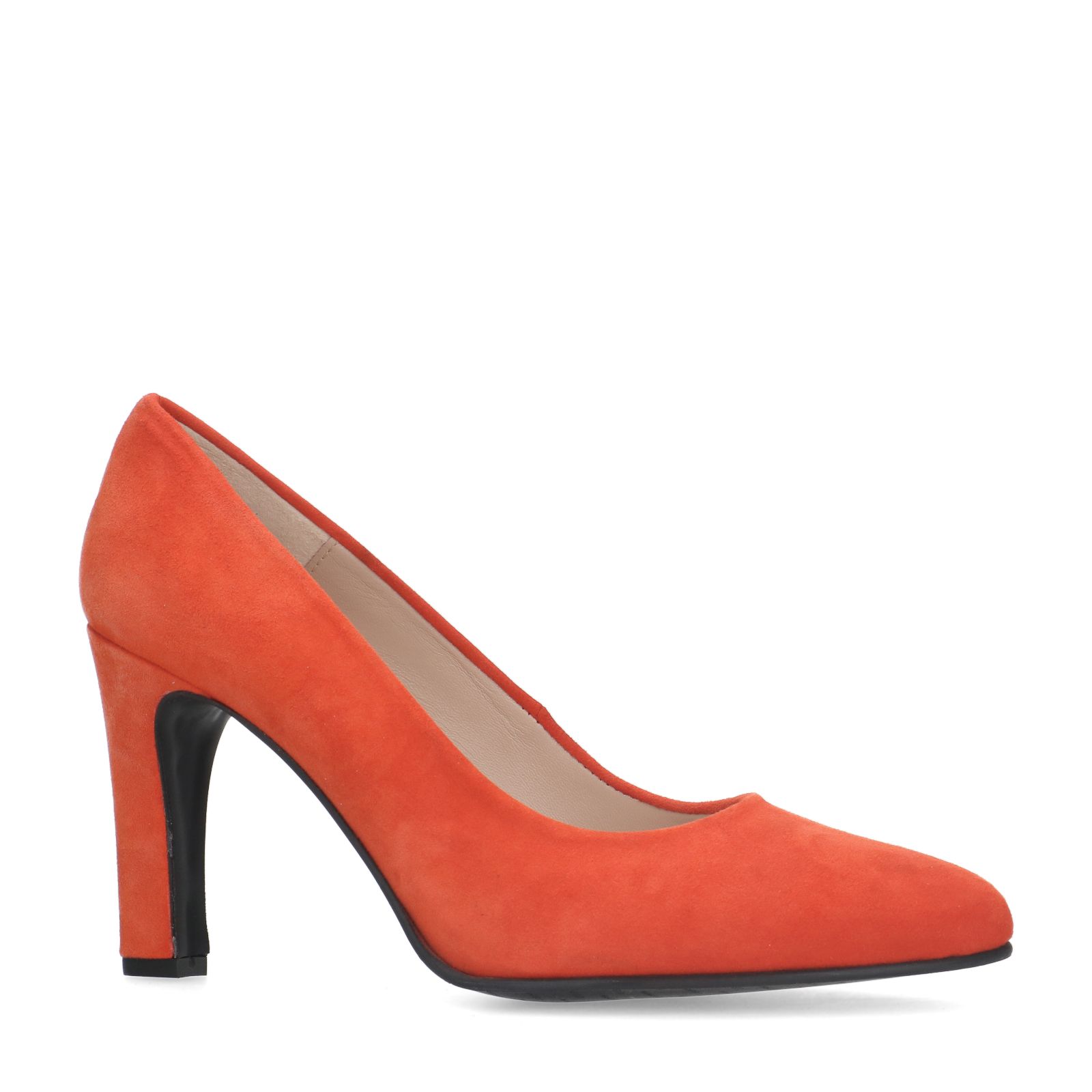 Oranje suède gesloten pumps - Dames | MANFIELD