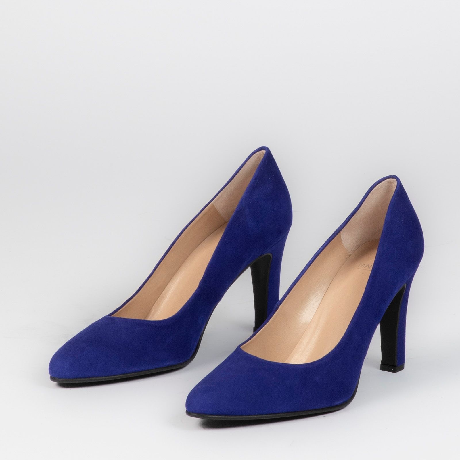 Blauwe suède pumps - Dames | MANFIELD