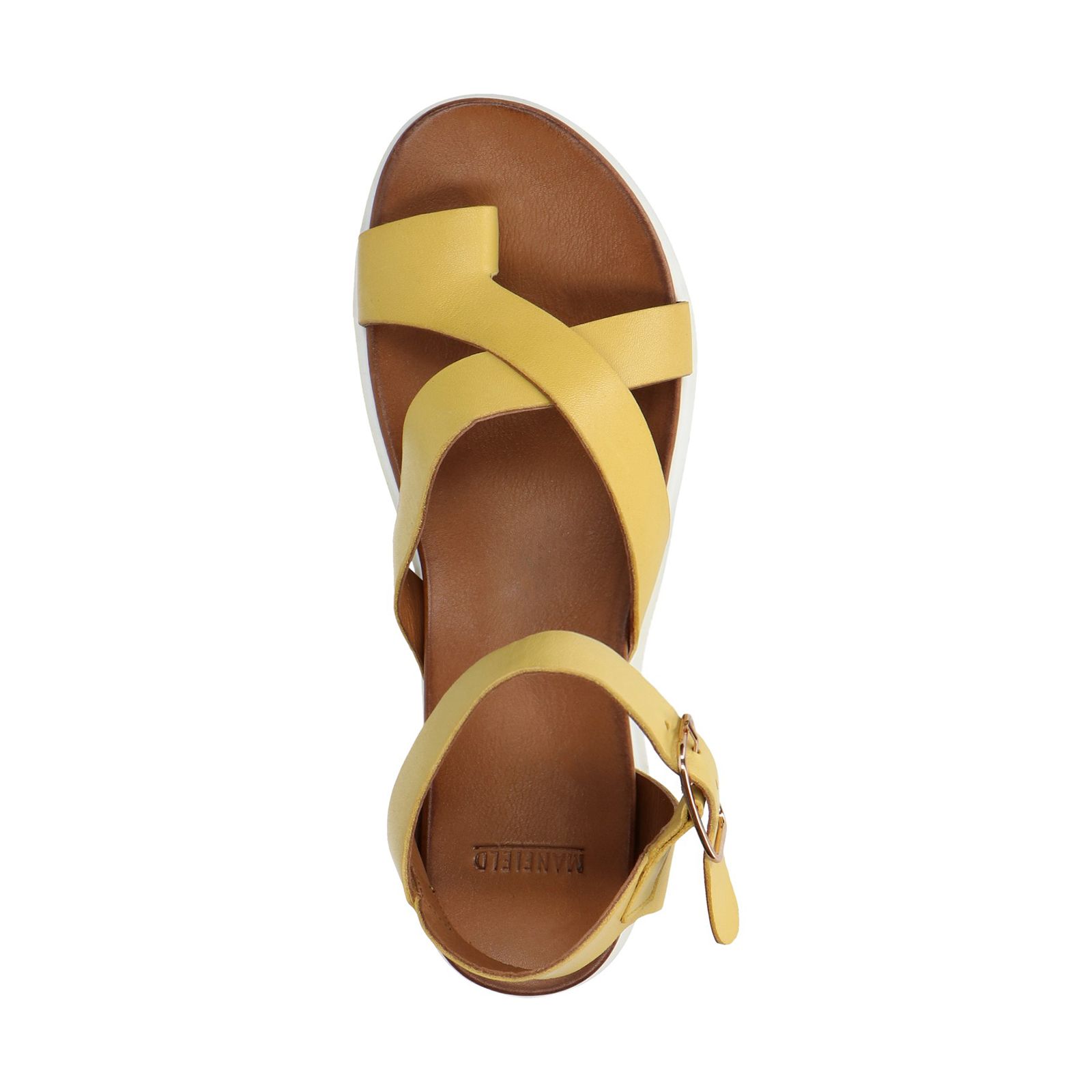 Gele sandalen met plateauzool - Dames | MANFIELD