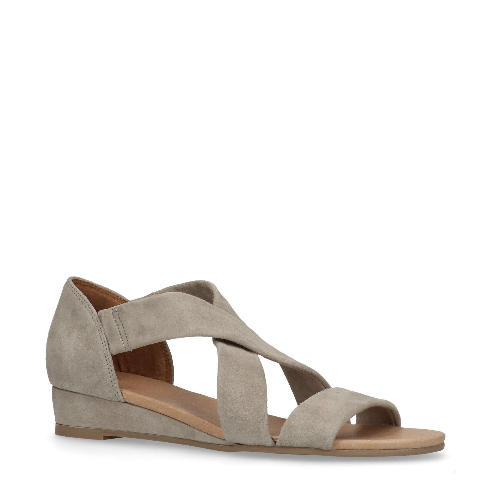 Zwarte leren sandalen met sleehak - Dames | MANFIELD