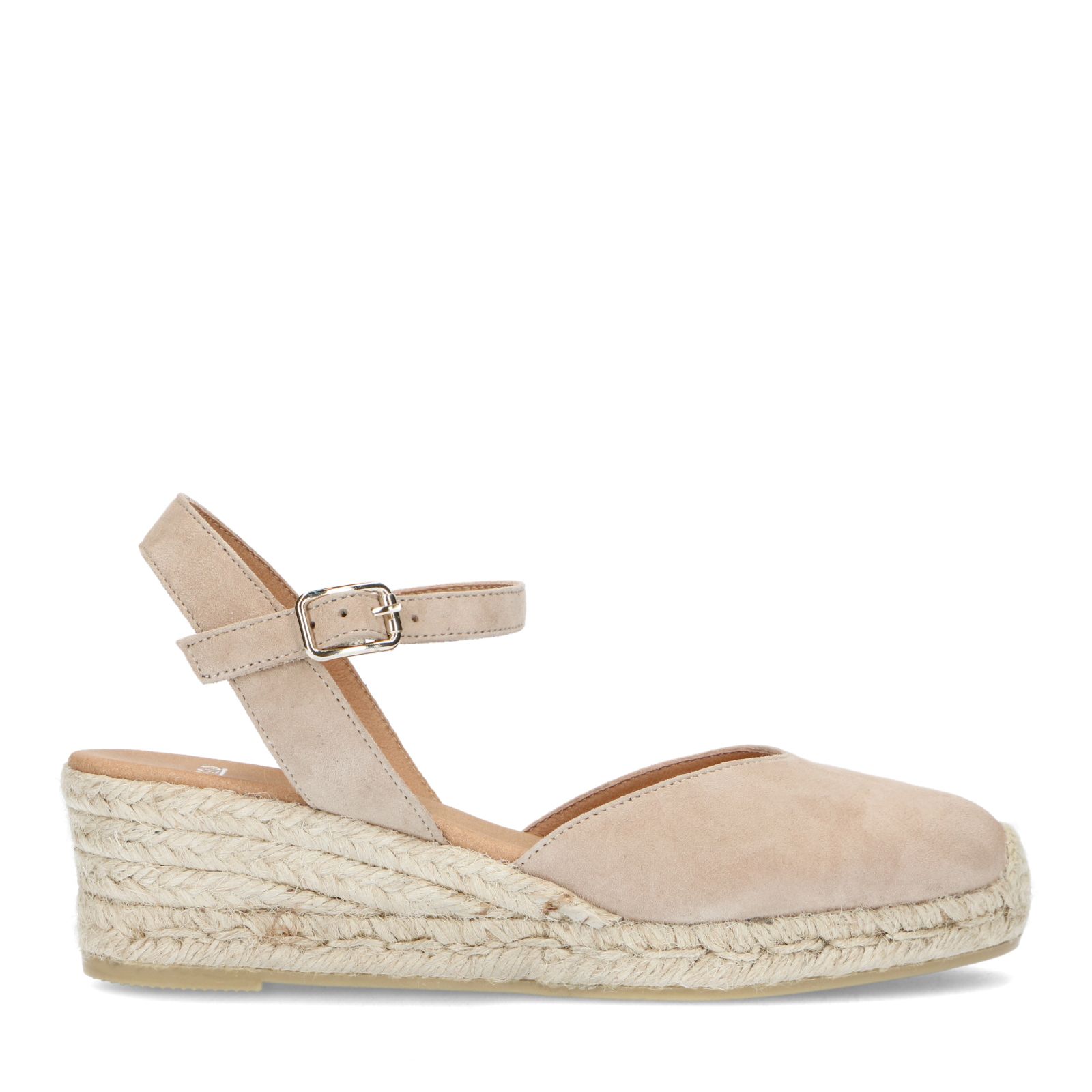 Beige suède sleehakken - Dames | MANFIELD
