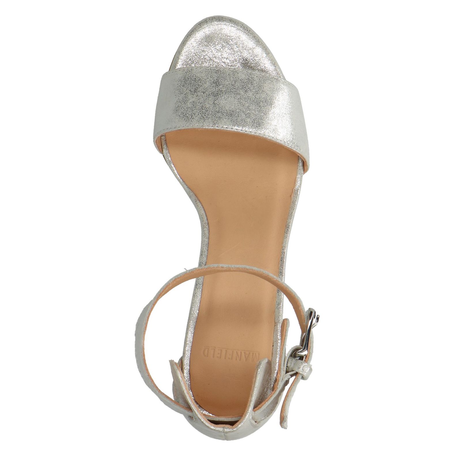 Resoneer Pamflet ga sightseeing Zilver kleurige sandalen met hak - Dames | MANFIELD