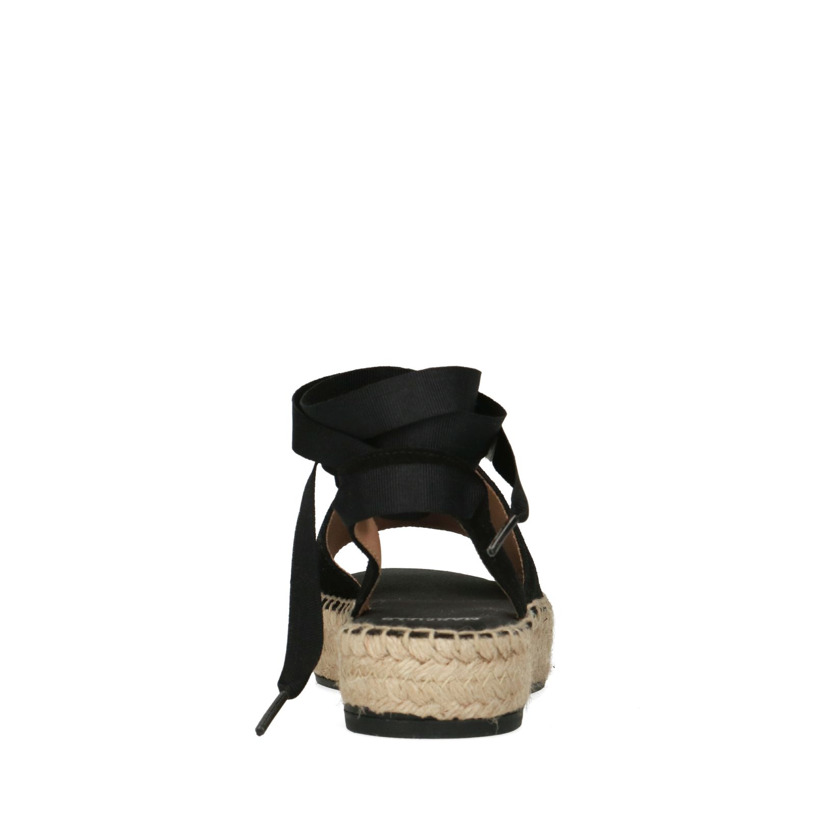 Zwarte suède sandalen met lint - Dames | MANFIELD