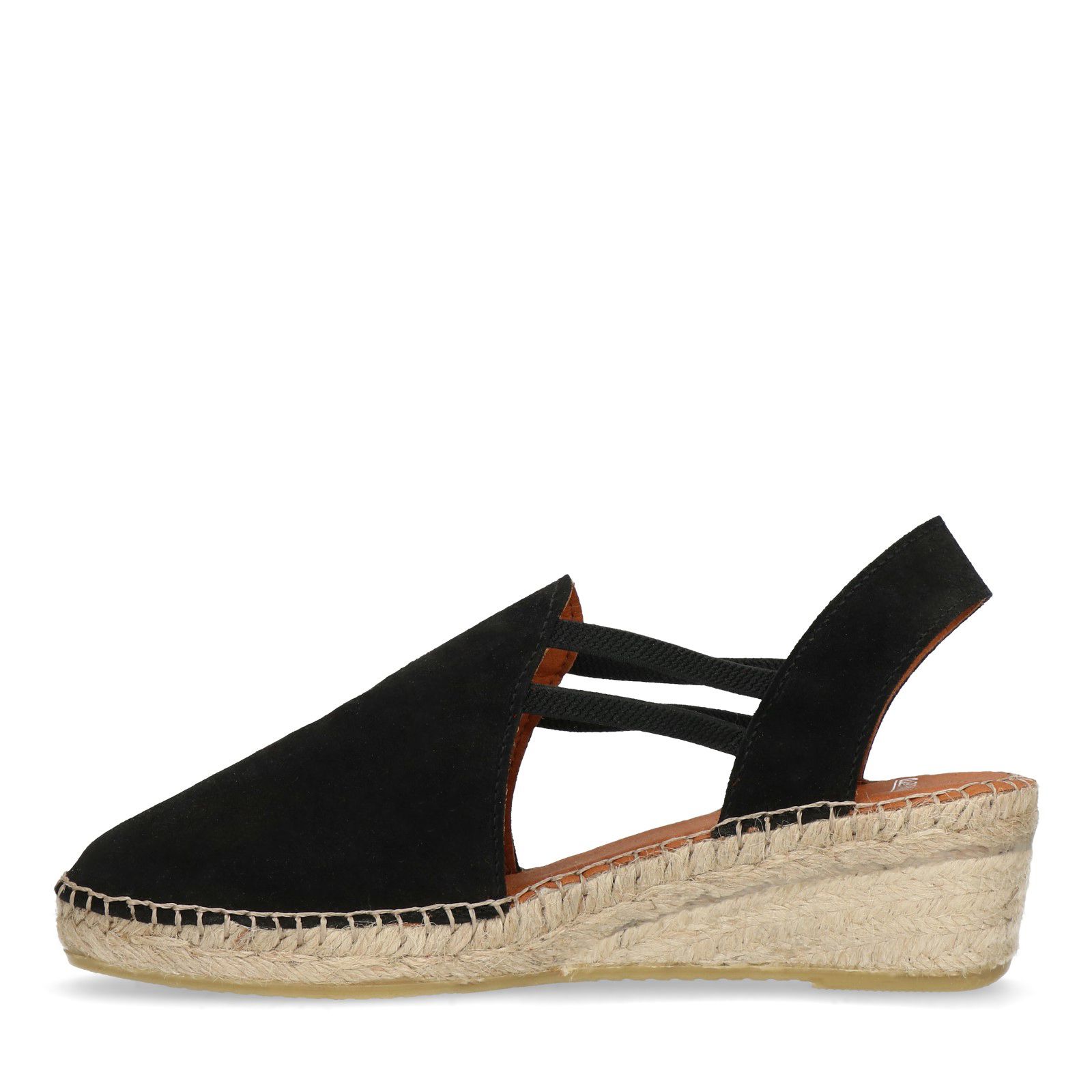 Zwarte suède sandalen met sleehak - Dames | MANFIELD