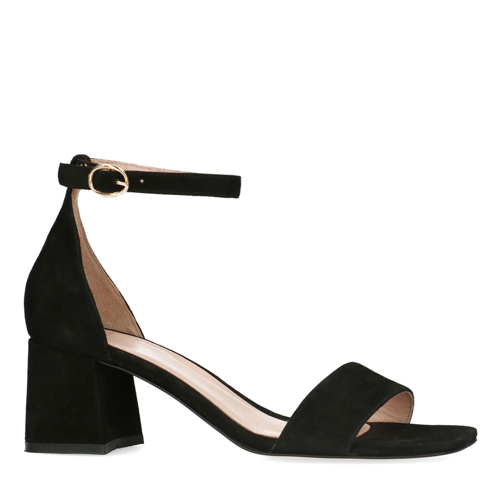 Zwarte suède sandalen met hak - Dames | MANFIELD