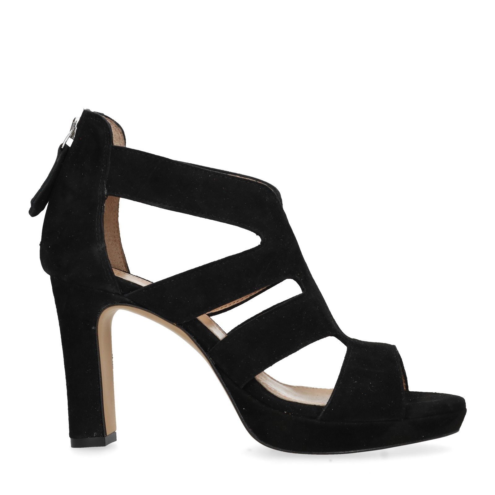 zwarte slippers met hak