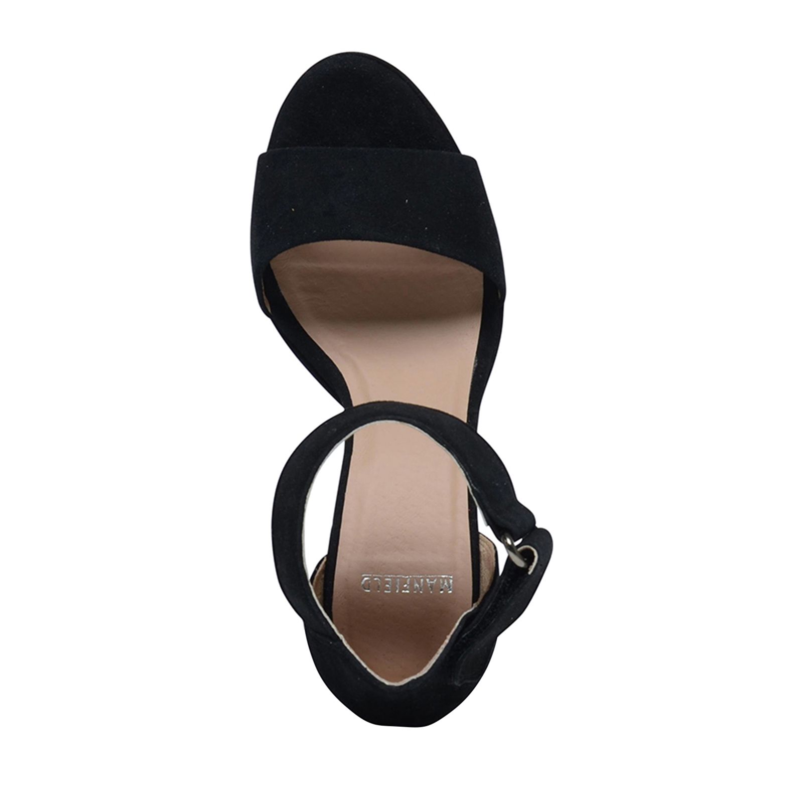 Sandalen met hak en open neus zwart - Dames | MANFIELD