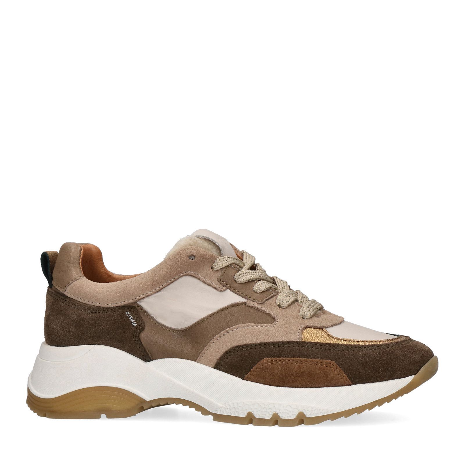 Bruine leren sneakers - Dames | MANFIELD