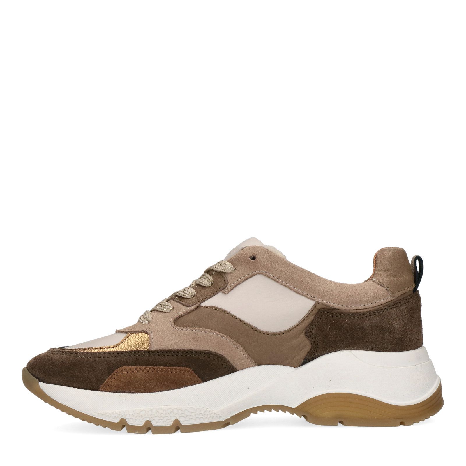 Bruine leren sneakers - Dames | MANFIELD
