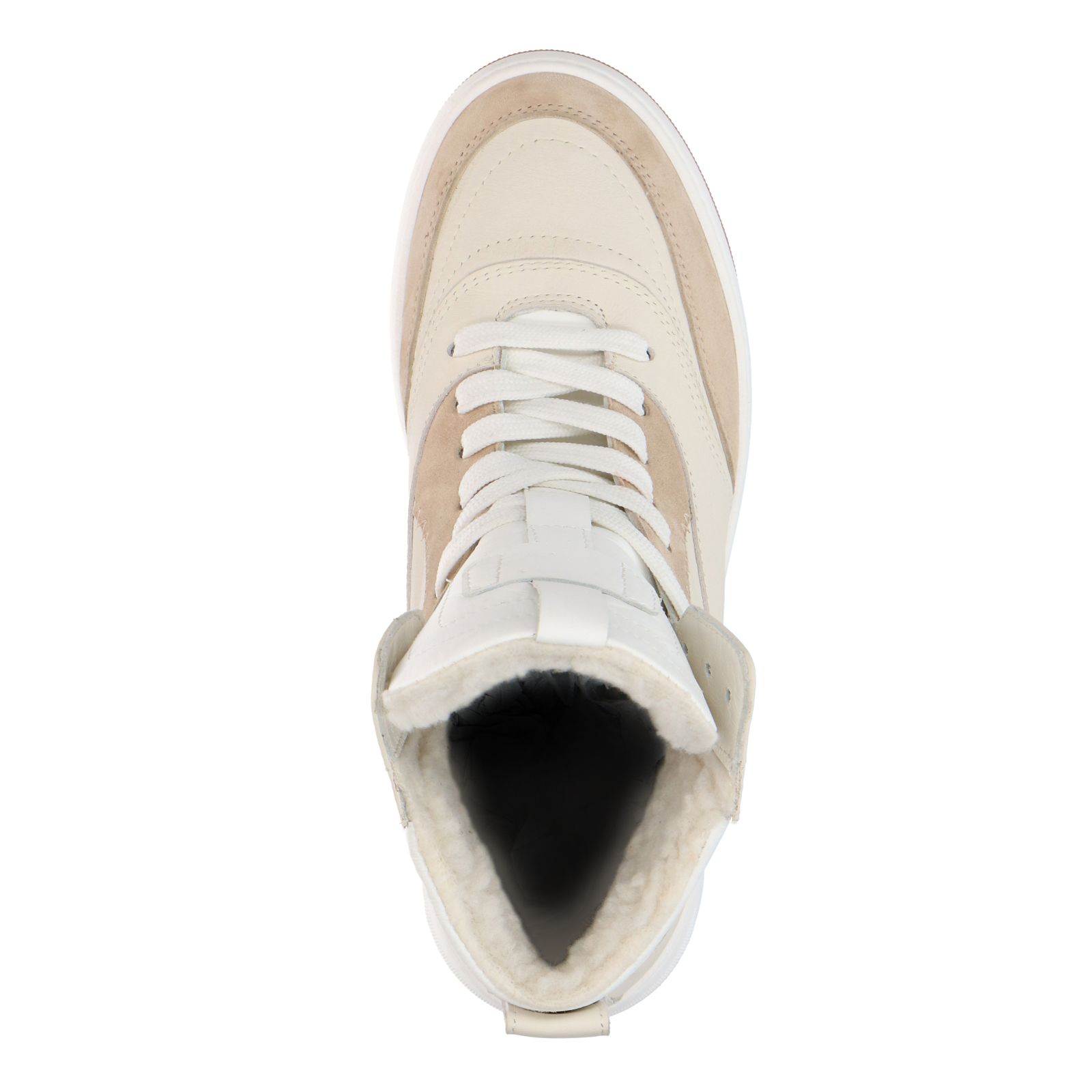 Beige hoge sneakers - Dames | MANFIELD