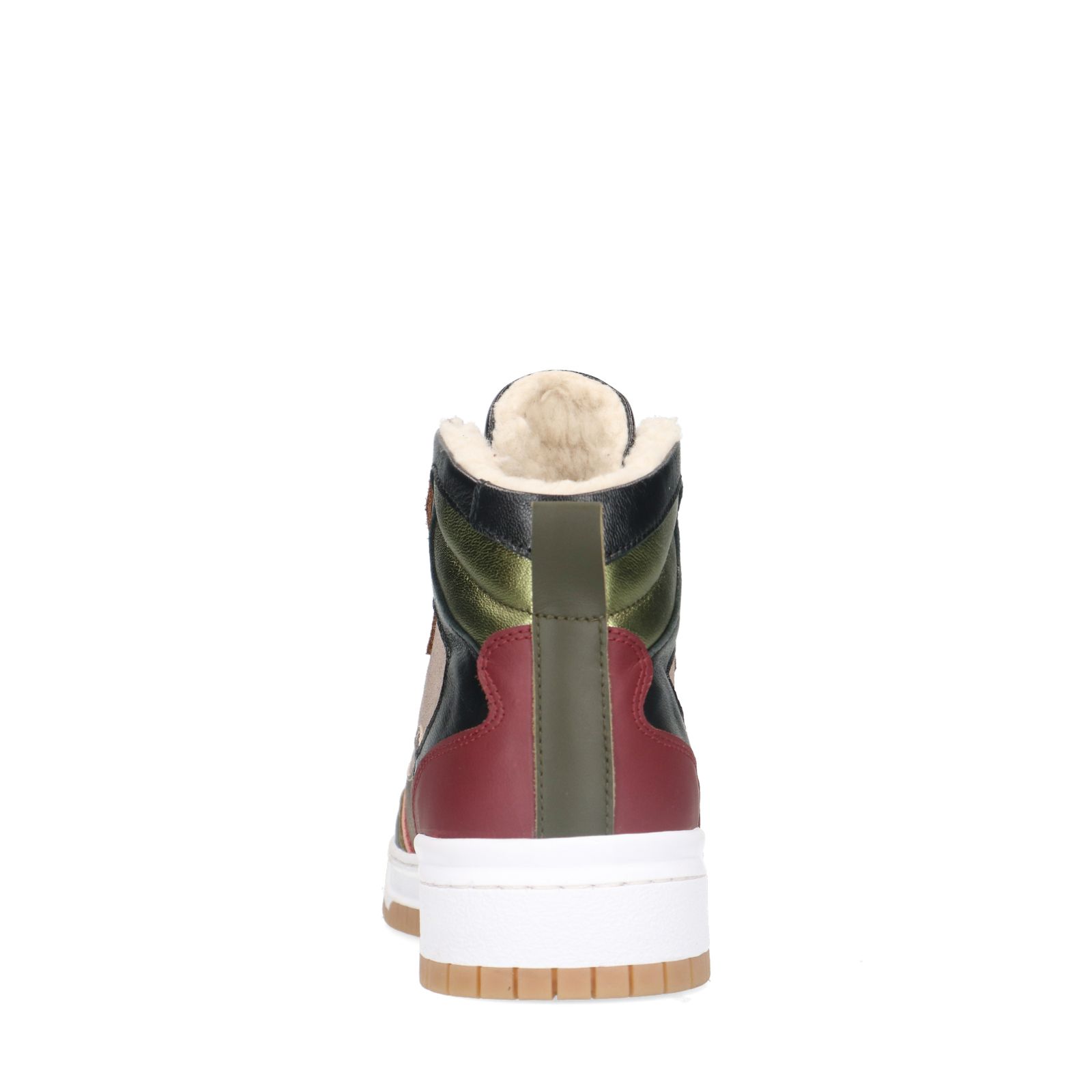 Multicolor leren hoge sneakers - Dames | MANFIELD