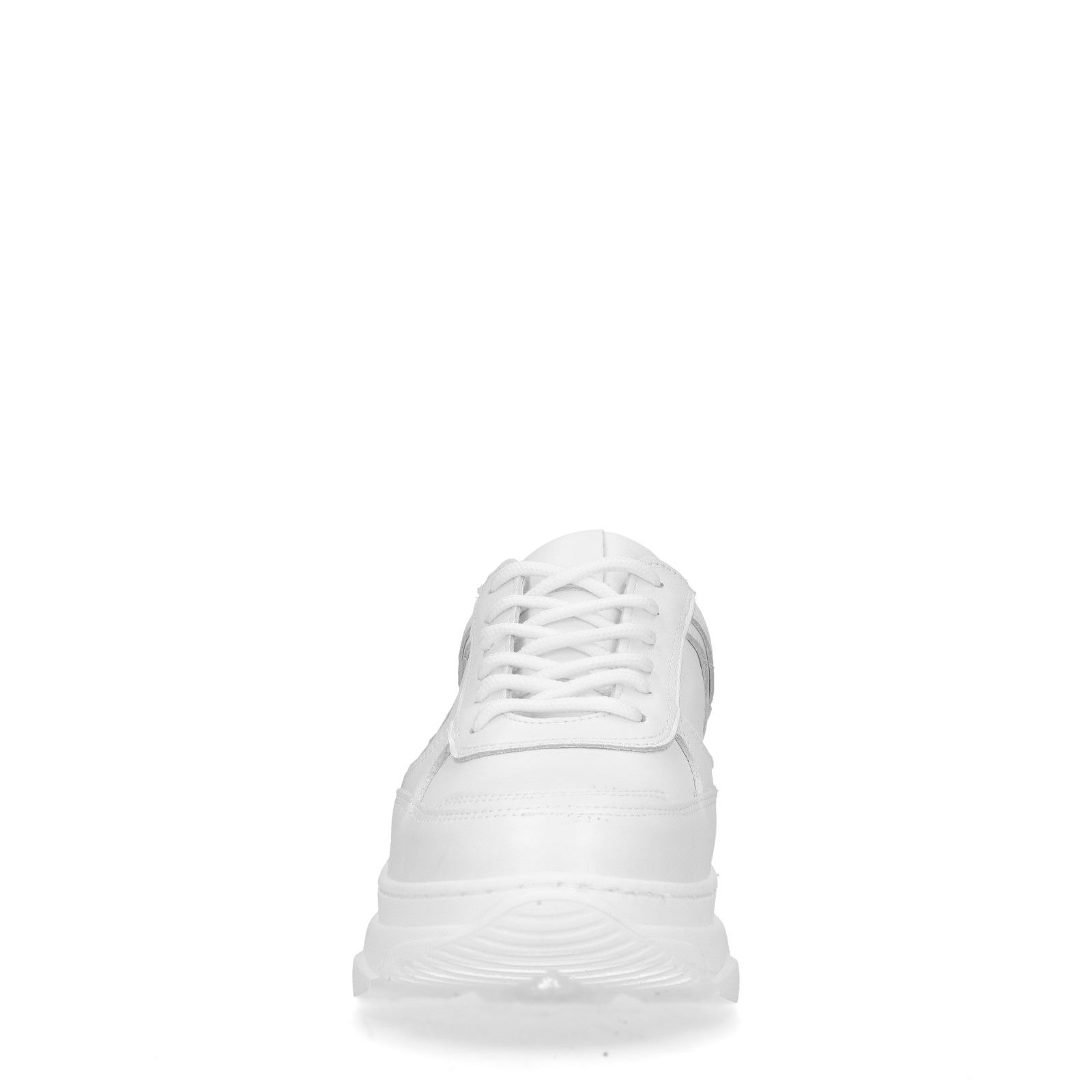 Witte sneakers met roze en beige details - Dames | MANFIELD