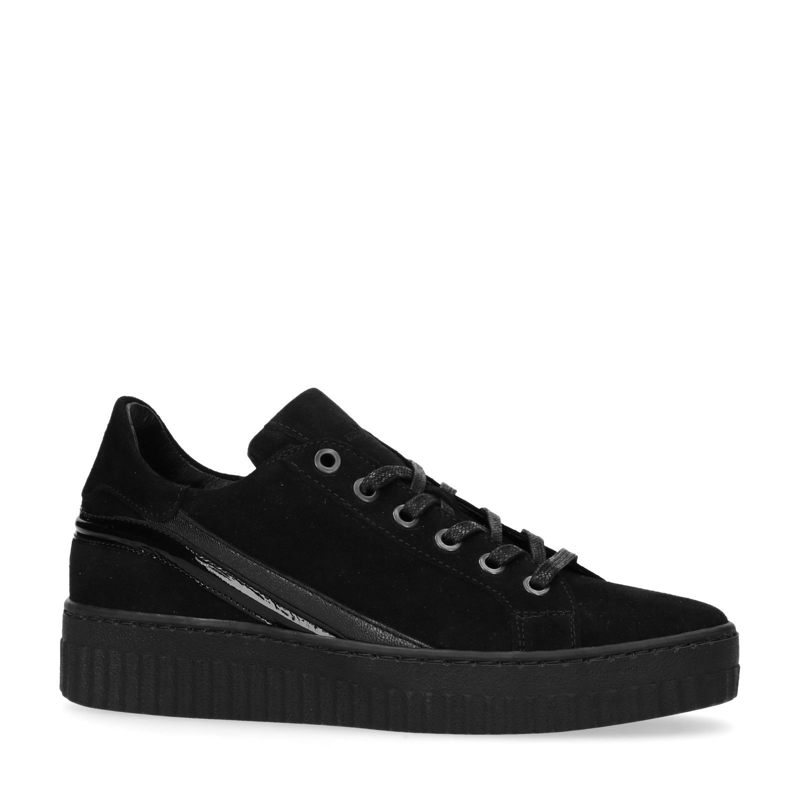 Zwarte suède sneakers - Dames | MANFIELD