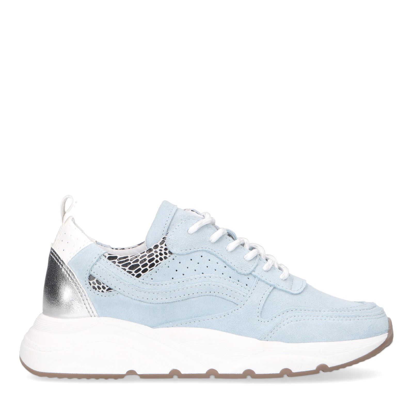 sneakers dames blauw wit