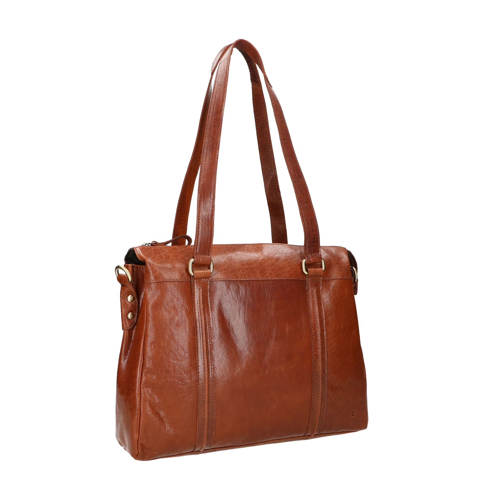 Cognac leren online tas