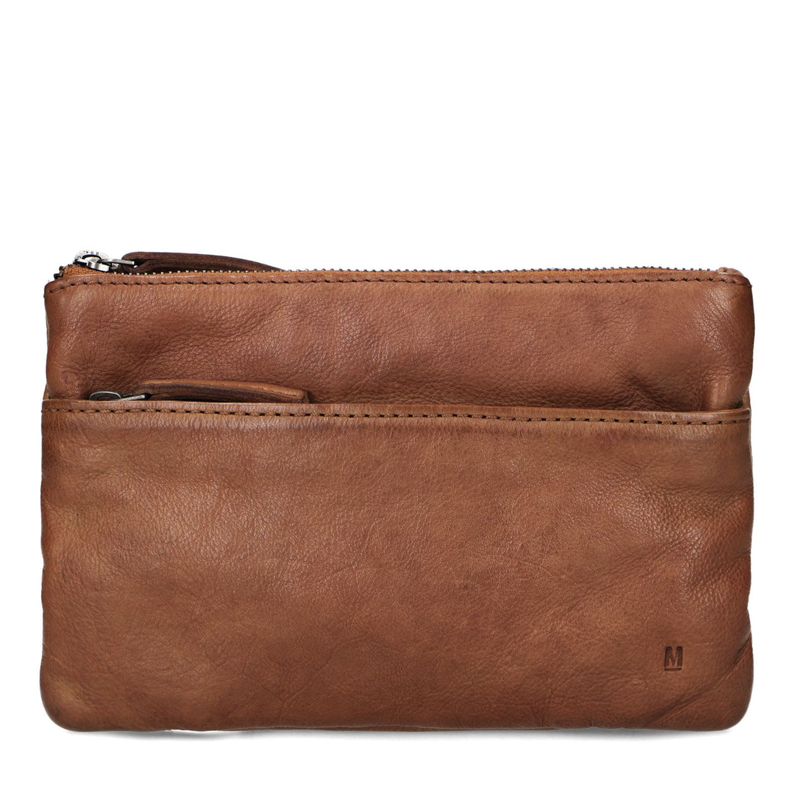 Cognac leren clutch Tassen MANFIELD