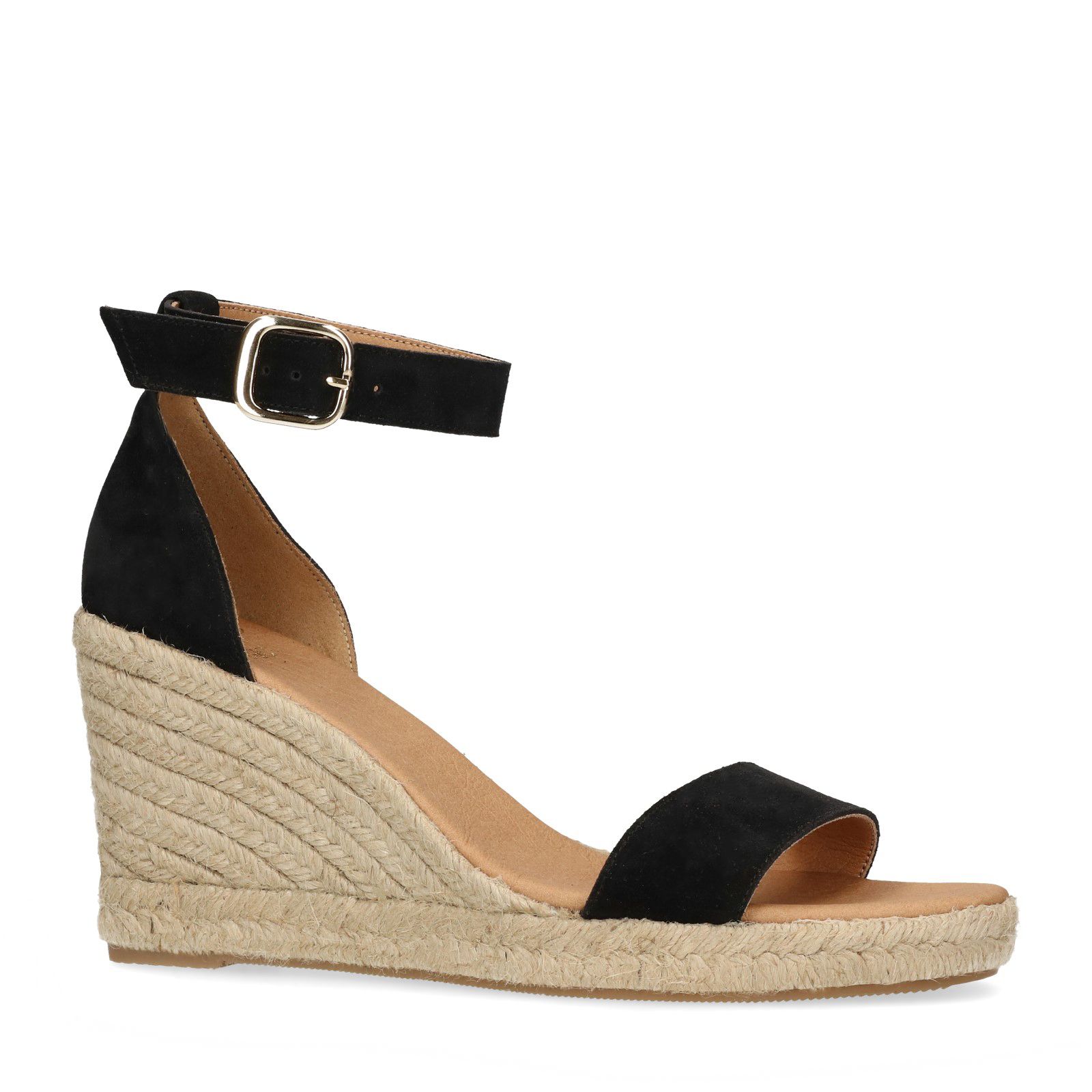 Canvas zwarte sleehakken - Dames | MANFIELD