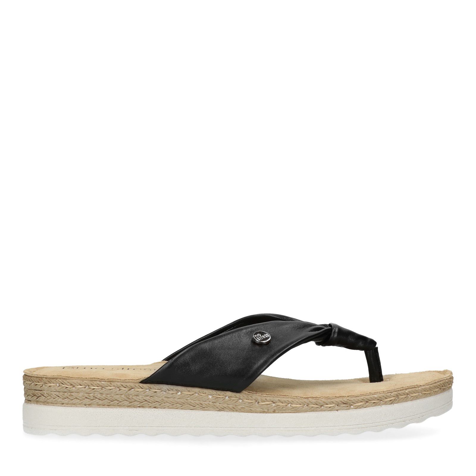 zwarte leren slippers