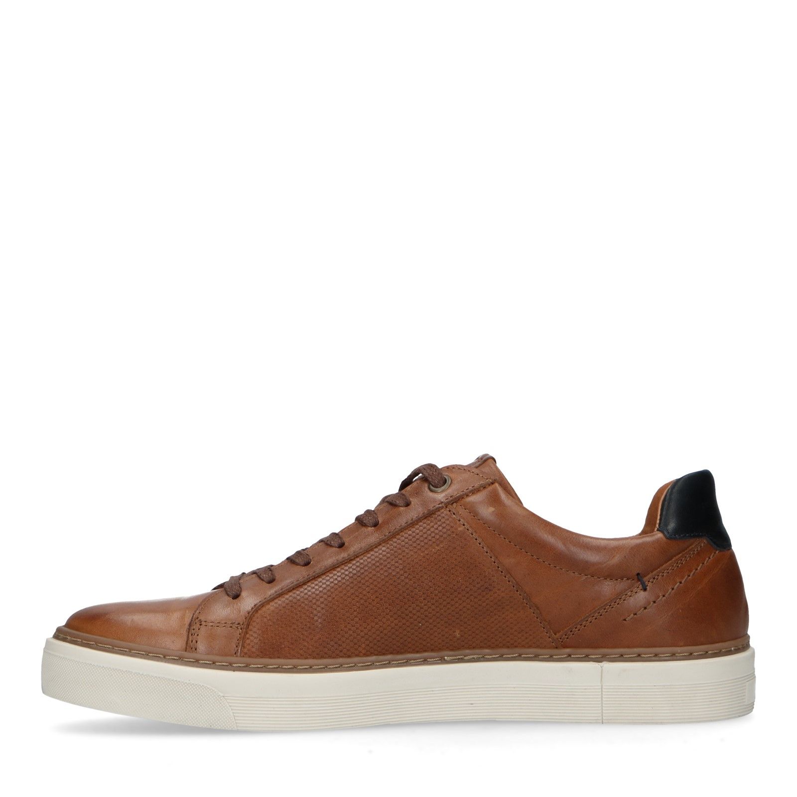 Cognac leren sneakers - Heren | MANFIELD