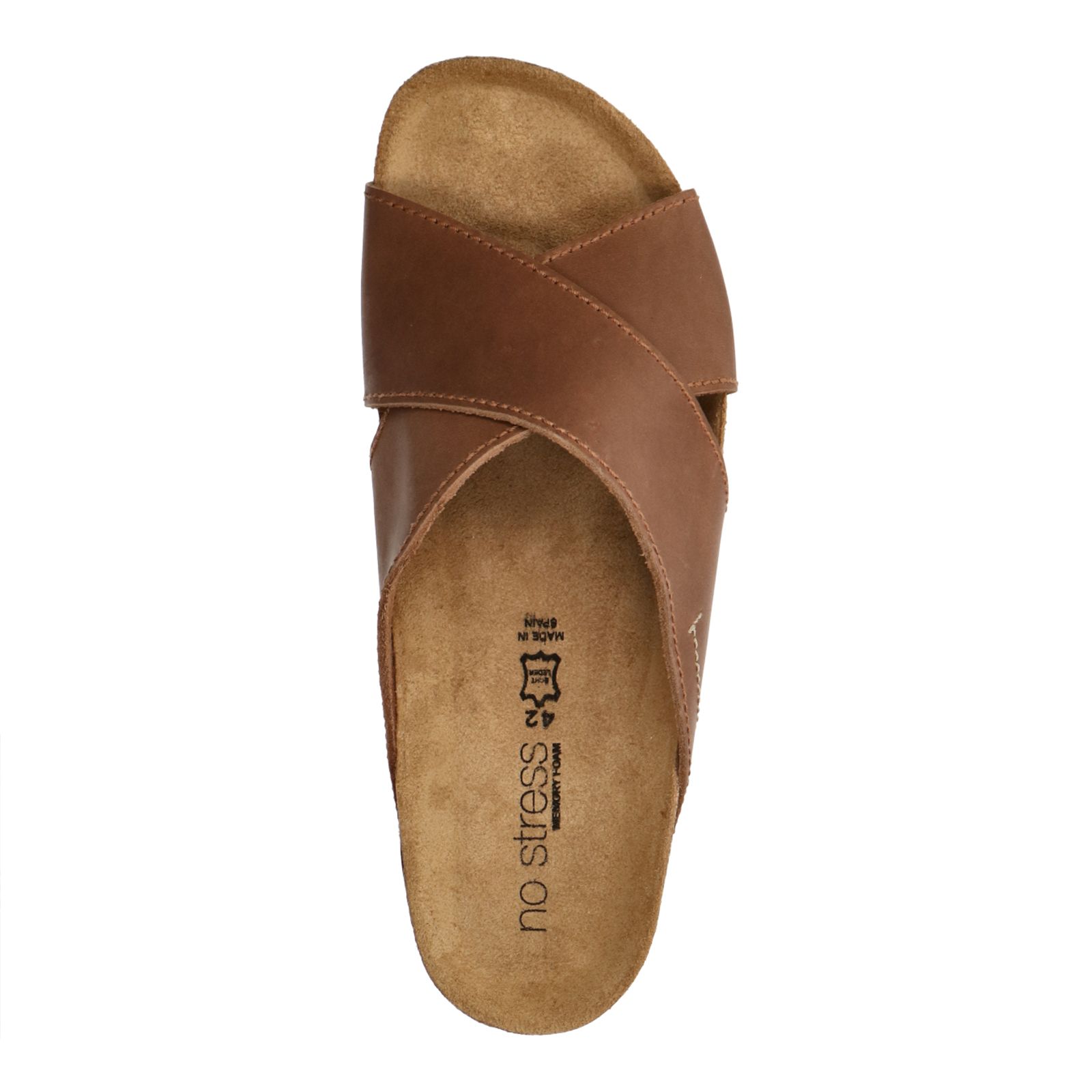 Cognac leren sandalen - Heren | MANFIELD