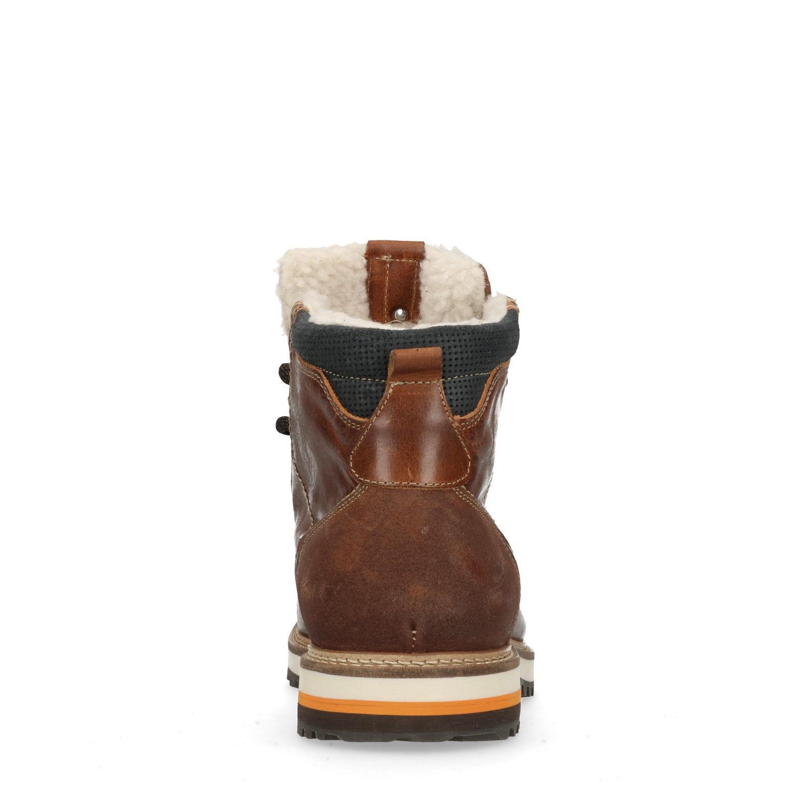 Cognac leren worker boots Heren MANFIELD