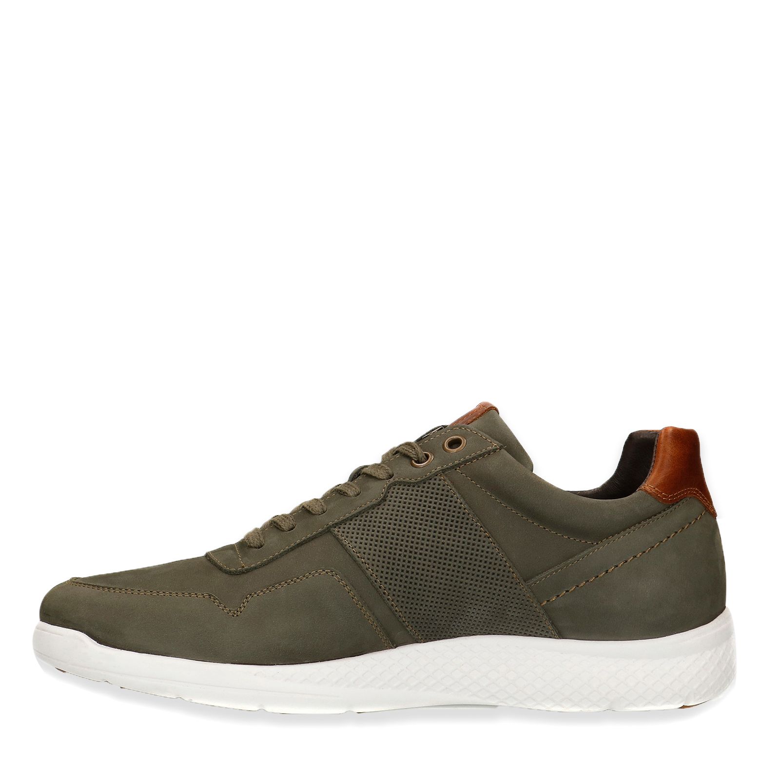 Groene nubuck sneakers - Heren | MANFIELD