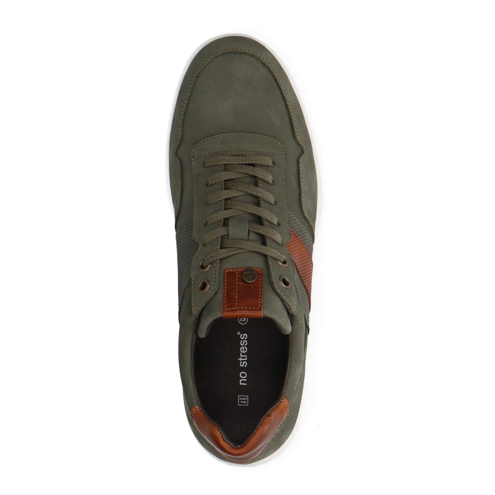 Groene nubuck sneakers - Heren | MANFIELD